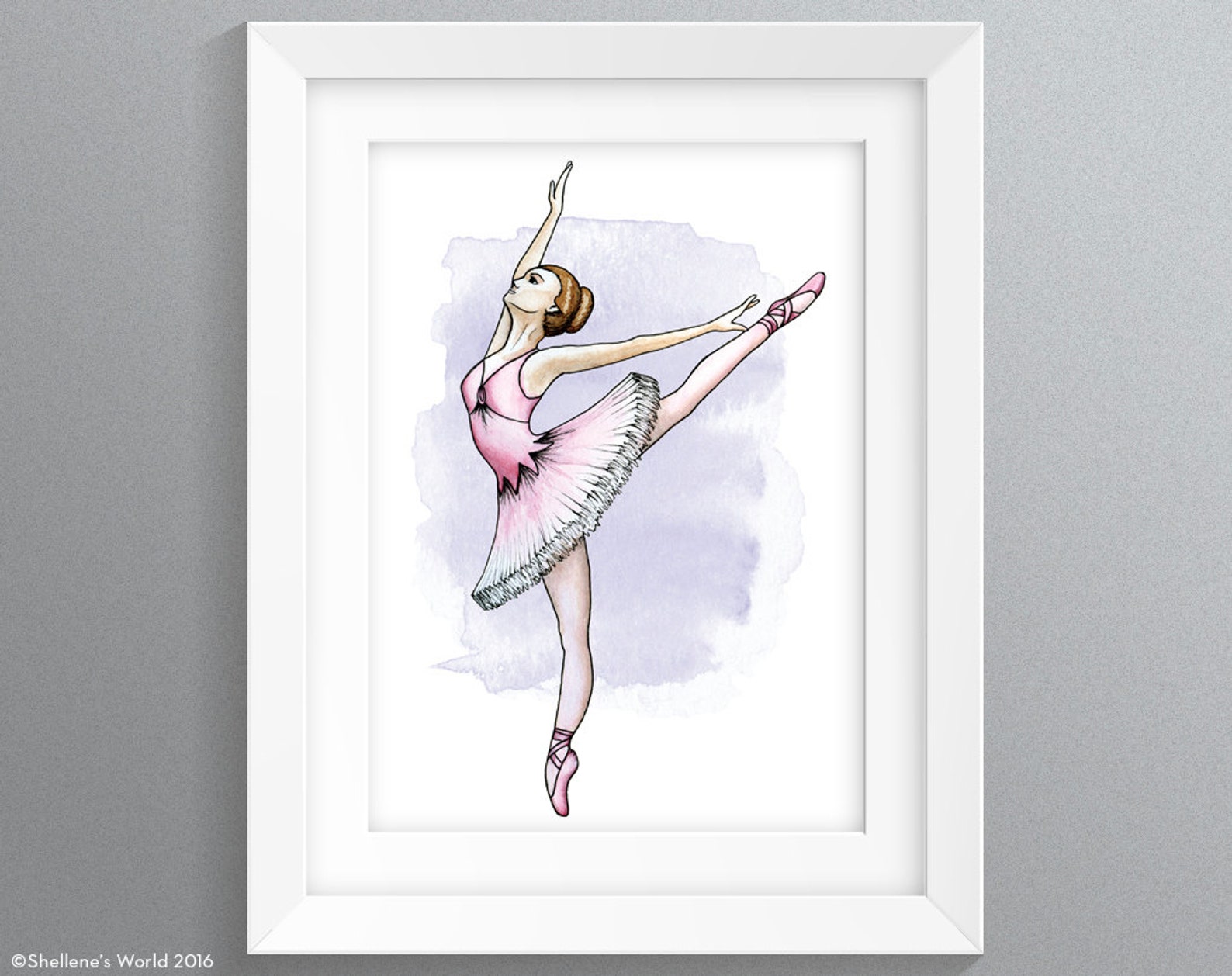 ballerina / ballet watercolor illustration print - art gift - nursery / children wall art ballerina / ballet watercolor illustration print - art gift - nursery / children wall art