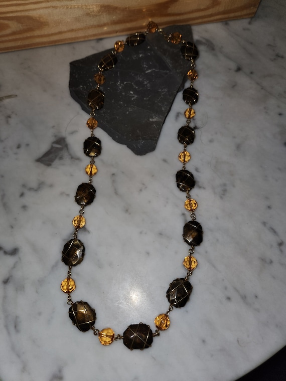 VTG Joan Rivers Lucite Wrapped Necklace