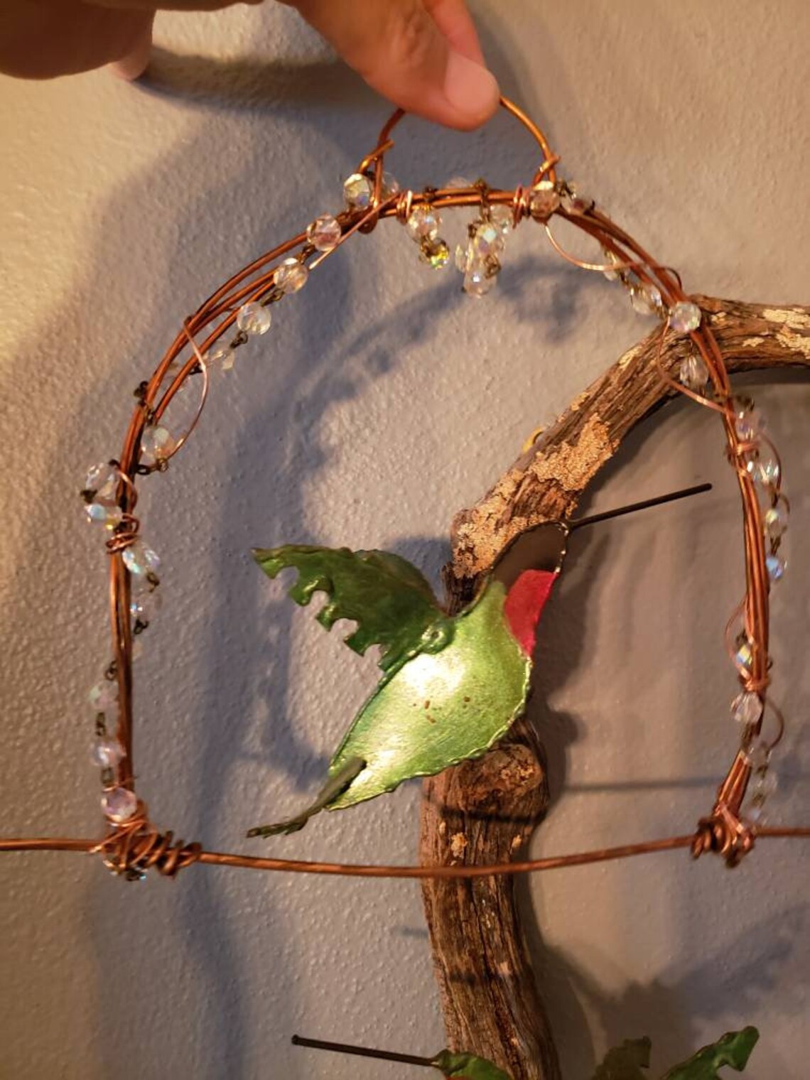 Handmade Hummingbird Swing/Perch. Copper and Vintage Etsy