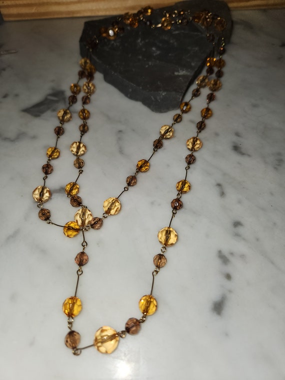 VTG Joan Rivers Necklace in Lucite and Goldtone EU