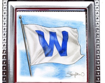 Chicago Cubs W Flag ornament