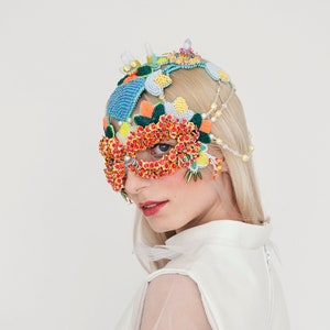 Masque de fleur de fée masque de bal masqué, masque dart Haute Couture image 1