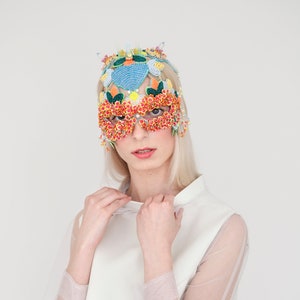 Masque de fleur de fée masque de bal masqué, masque dart Haute Couture image 4