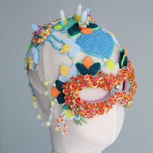 Masque de fleur de fée masque de bal masqué, masque dart Haute Couture image 3