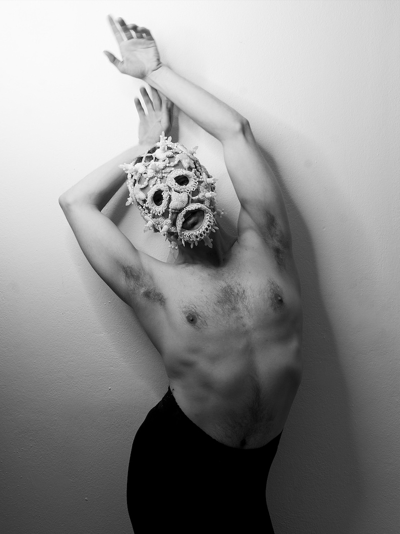 Full Face Mask, Crystal Full Mask, Couture Face Mask, Horror Mask