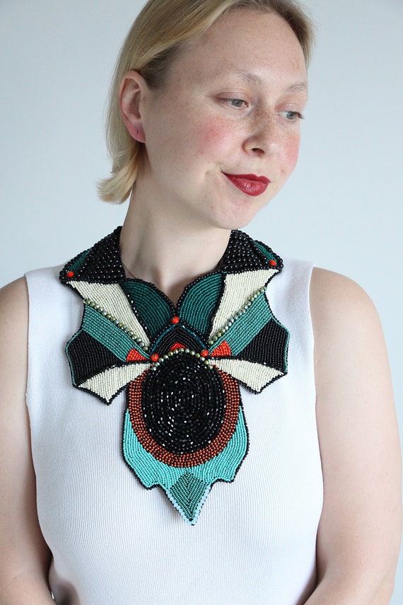 Statement Collar Necklace Large Chunky Statement Necklace Etsy