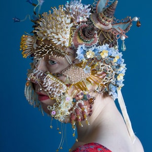 Handcrafted Wearable Art Mask – Beaded Haute Couture Facepiece - Etsy