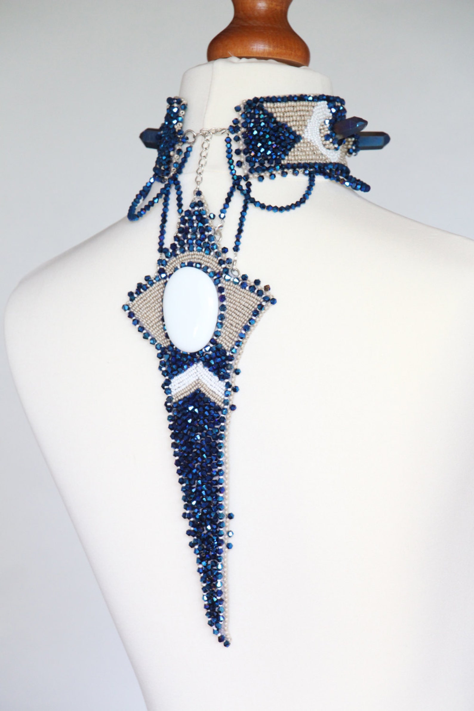 Raw Titanium Quartz Necklace Large Crystal Choker Thick Collar Etsy