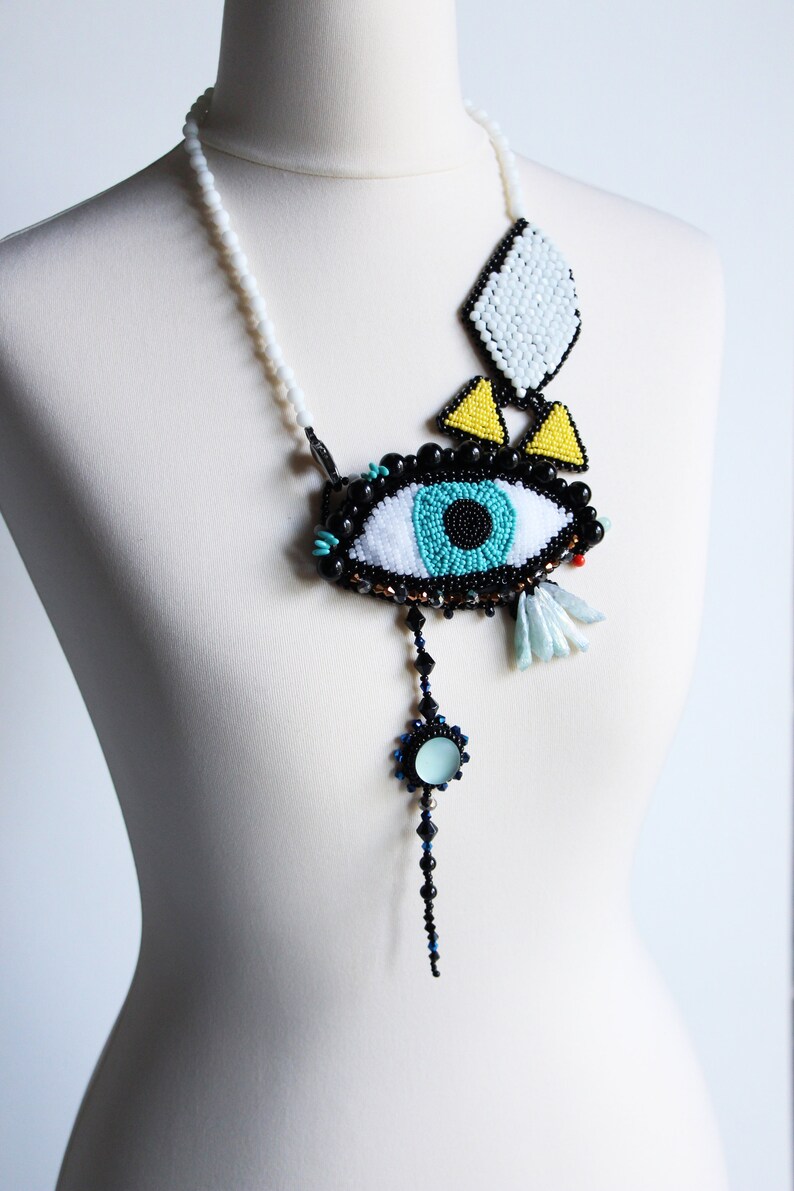 evil eye statement necklace