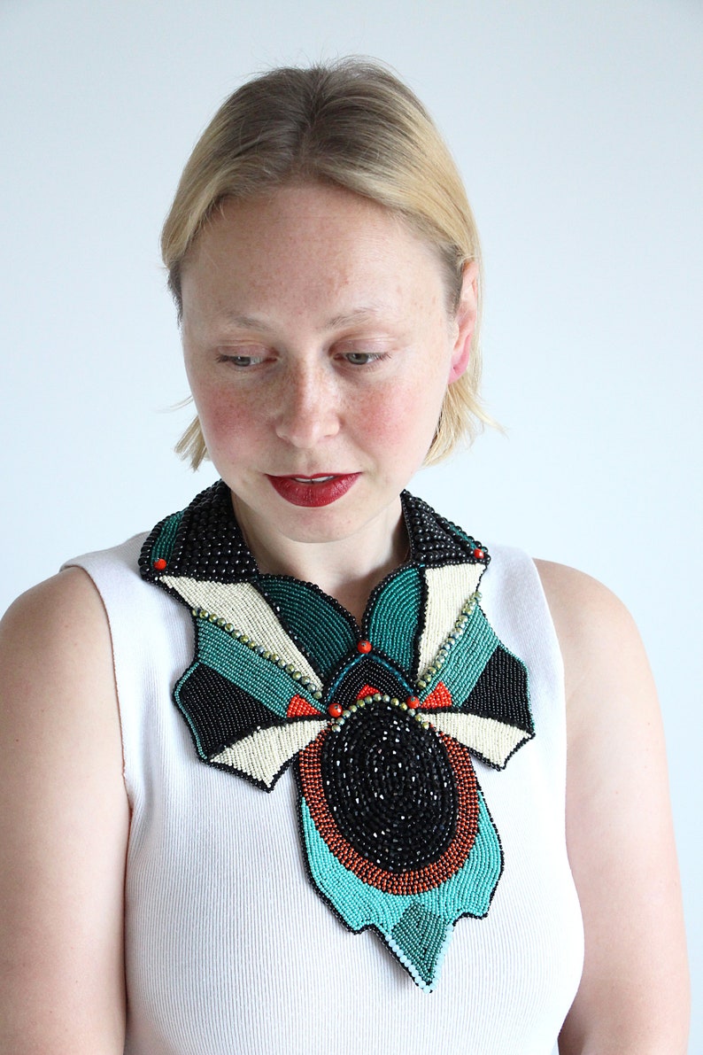Statement Collar Necklace Large Chunky Statement Necklace Etsy