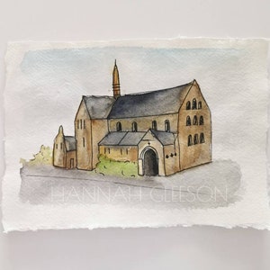 Charlton Church ORIGINAL watercolour illustration