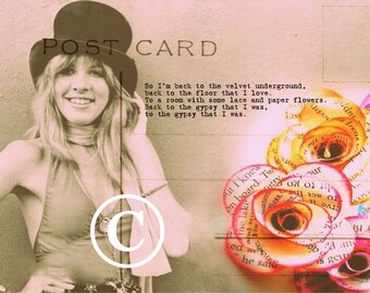 Stevie Nicks 'Gypsy' Postcard Art