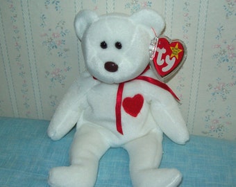 Ty Beanie Babies Vintage Collectibles - Beanie Bear, Valentino.  Retired, Mint Condition