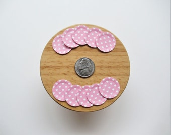 Dollhouse Miniature Paper Plates, Hearts, Set of 10 pieces, Assorted color choices