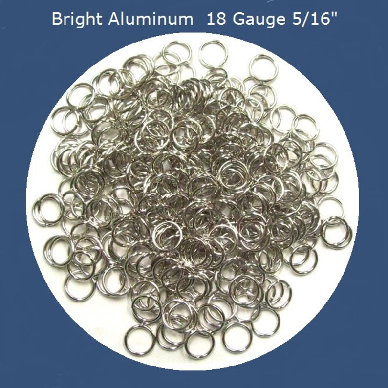 Chainmaille Jump Rings Bright Silver Aluminum Choice of 3 Etsy