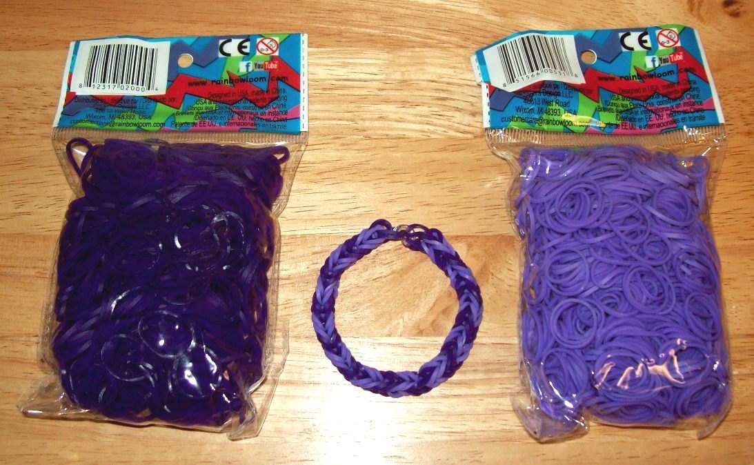 Passion Glow Rainbow Loom Bands Refill. 600 Bands & 24 Clear C