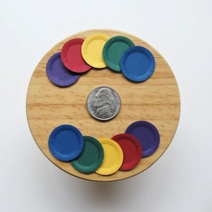 Dollhouse Miniature Paper Plates, Jewel Tone Colors, Set of 10 pieces, Assorted color choices