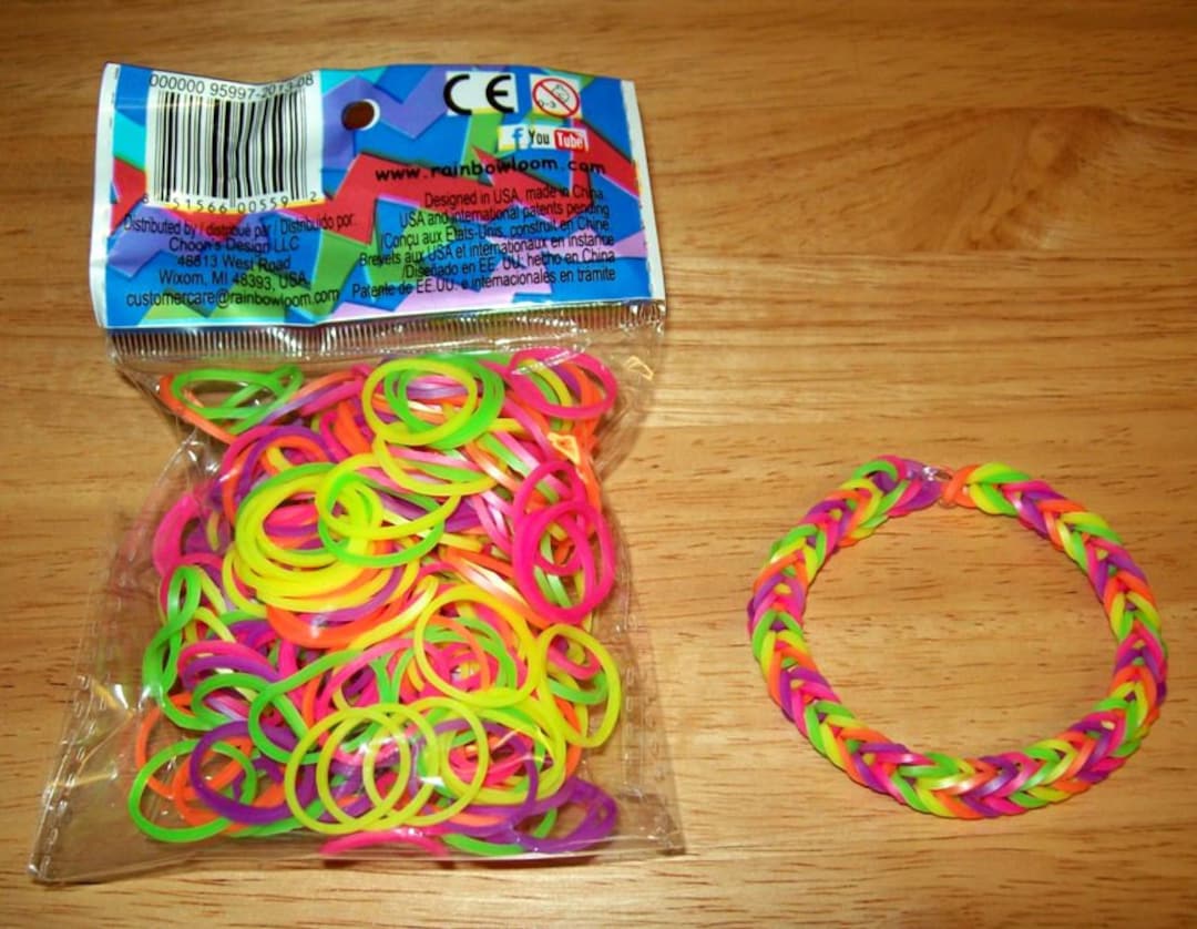 USA Mix Rainbow Loom Refill 300 Bands & 12 C-clips for sale online