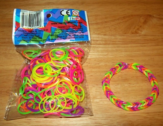 Rainbow Loom® Authentic Rubber Bands, Silicone Mixed Neon 300-band