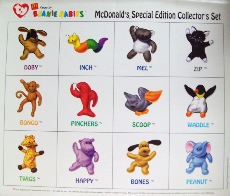 Ty Teenie Beanie Babies Mcdonald's 1998 Full Set Mint in - Etsy