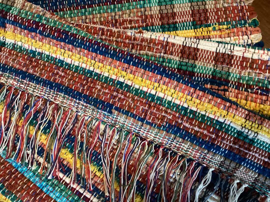 Earth Tones Rag Rug 42”x26