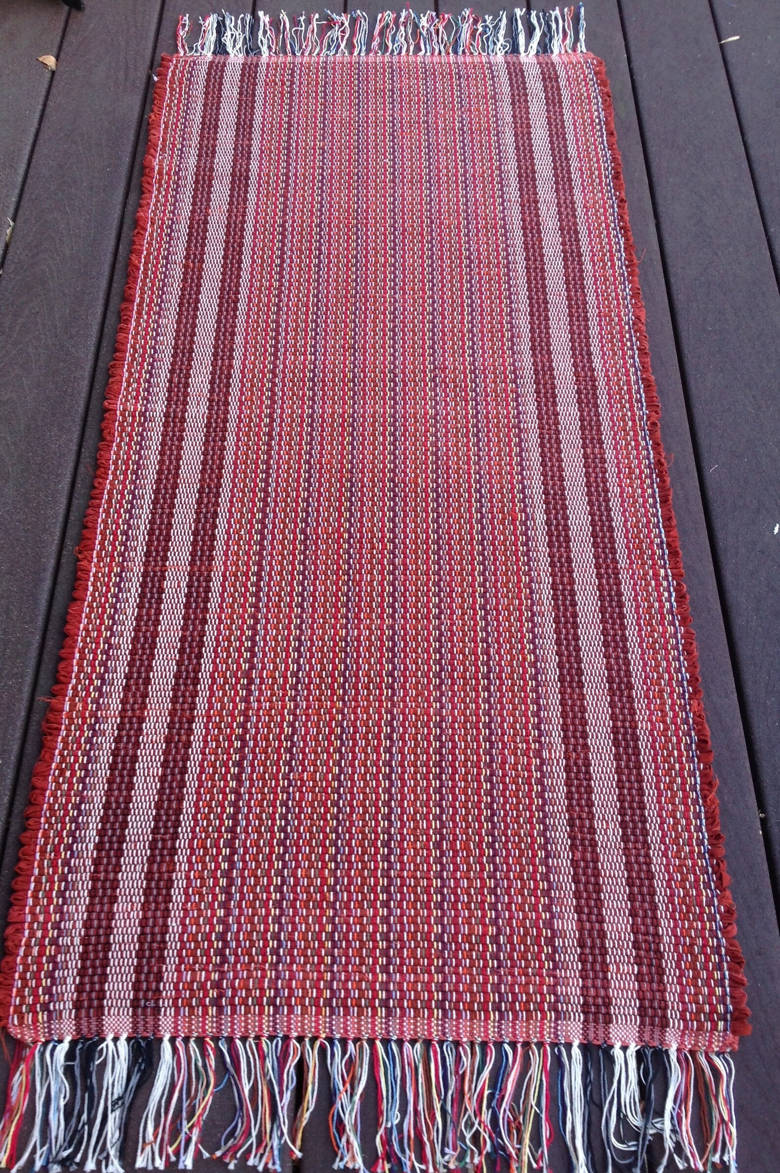 Rust Colored Rag Rug 55