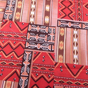1 yd fabric southwest design/colors browns tan rust burnt orange white sewing supply quilt fabric 100% cotton 31