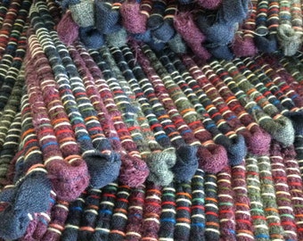Wool Rag Rug 44”x26