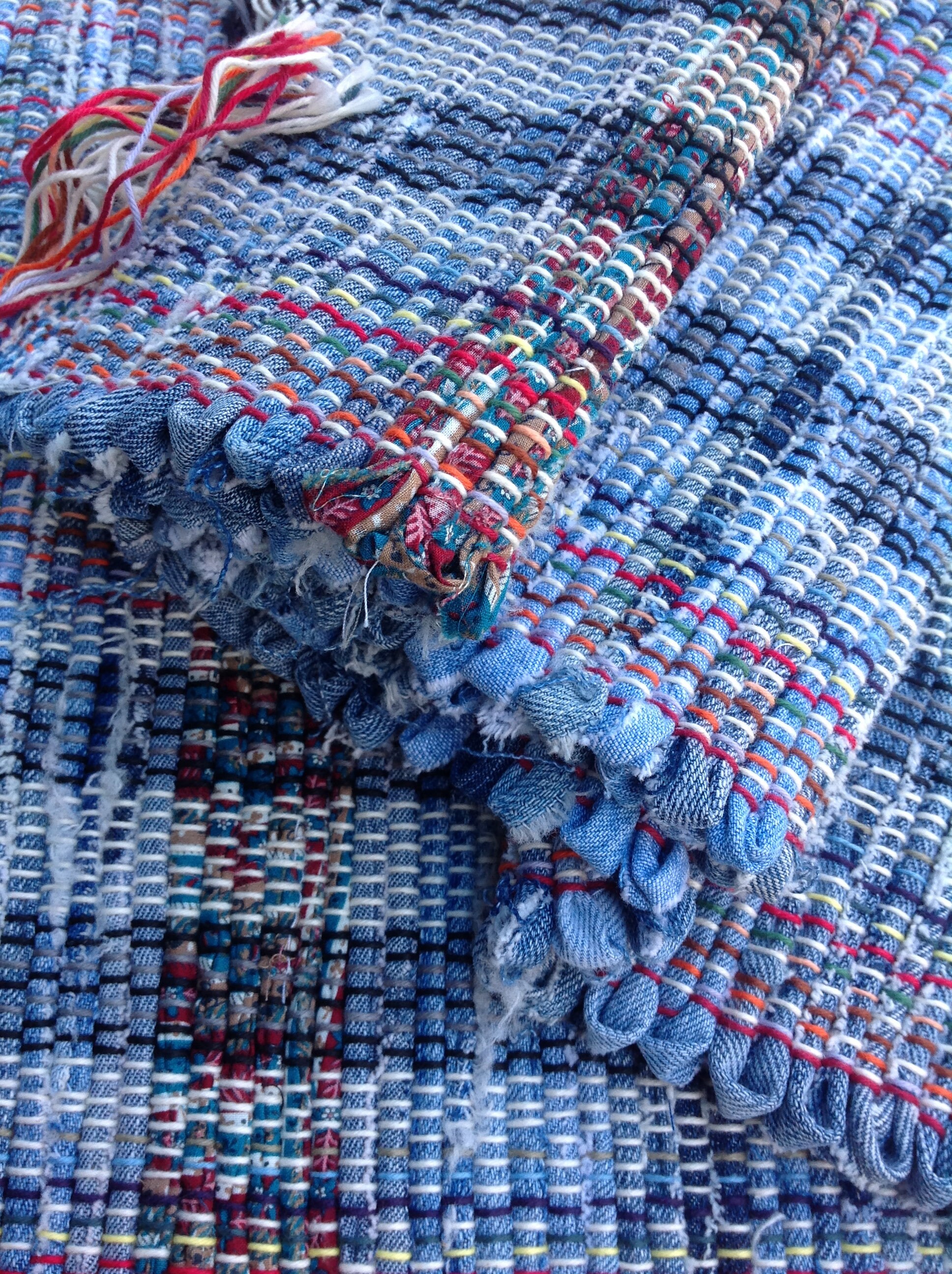 53 x 25 DENIM Woven Rag Throw Rug MD53 Home & Living Floor & Rugs etna