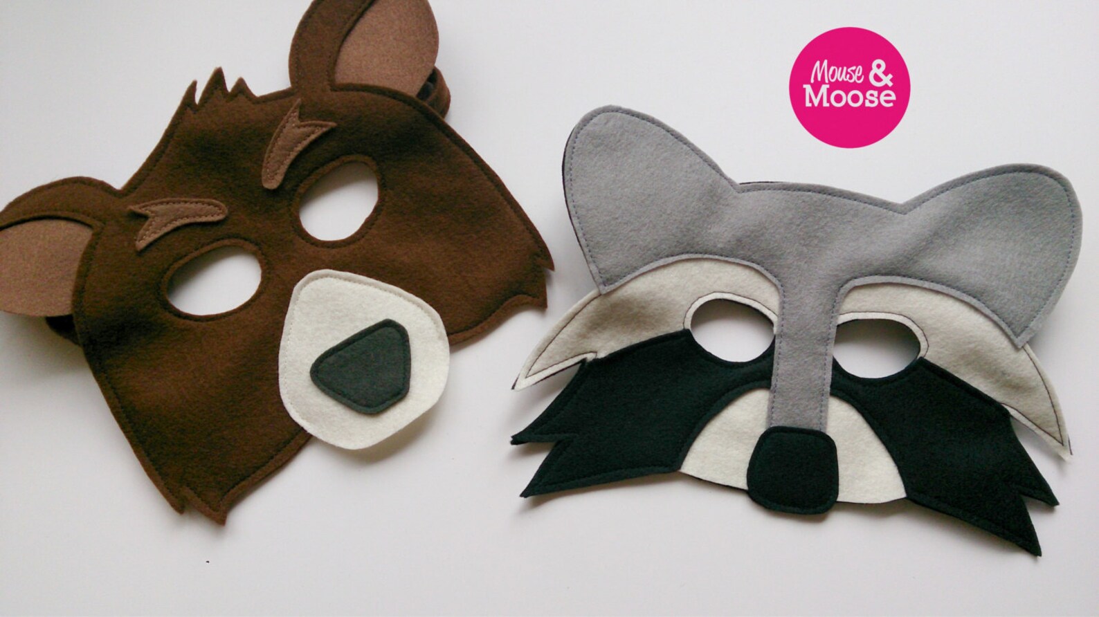 100% Wool Felt Rodney or Rosa Raccoon Dress up Mask. Perfect | Etsy