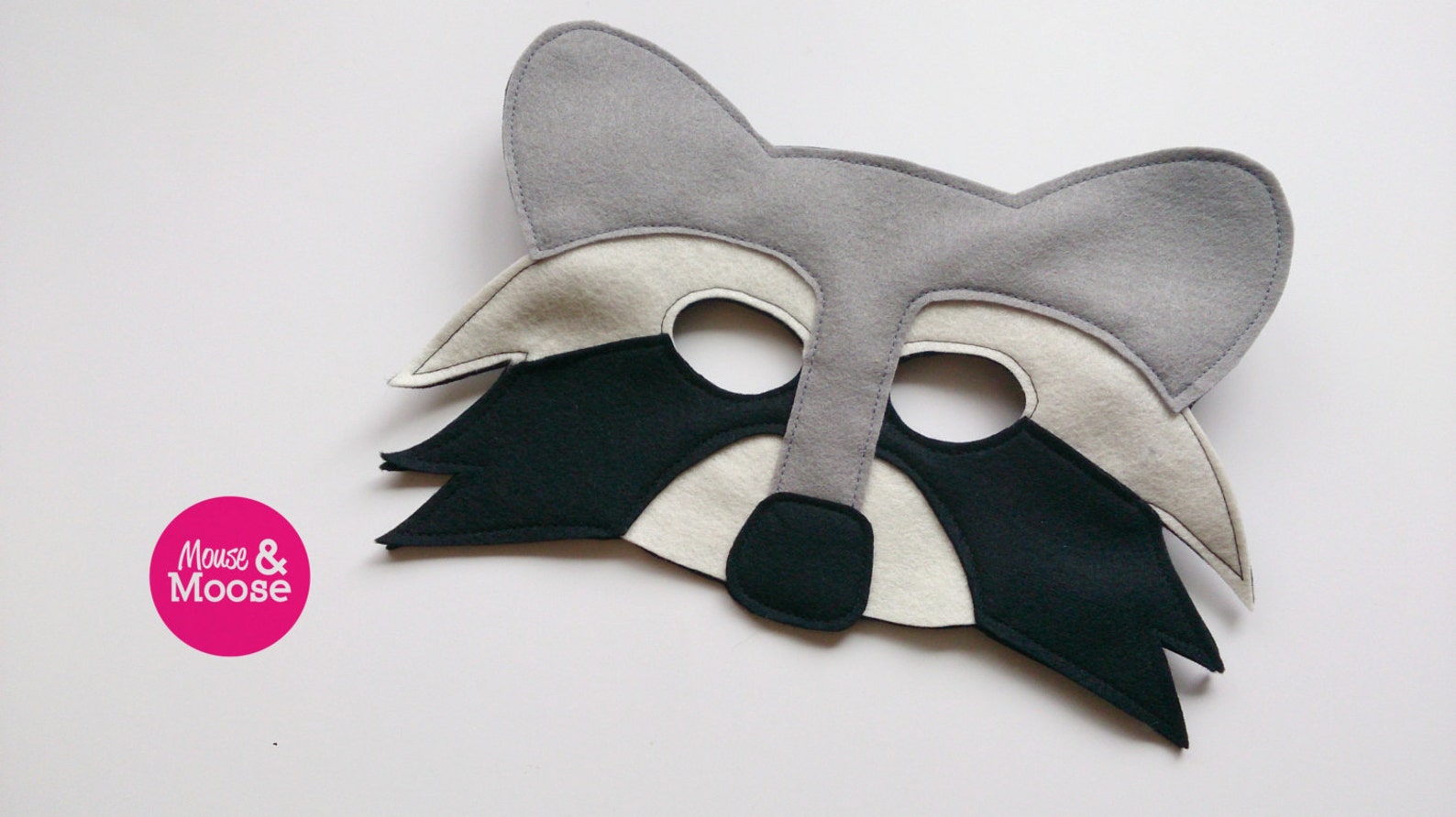 100% Wool Felt Rodney or Rosa Raccoon Dress up Mask. Perfect | Etsy