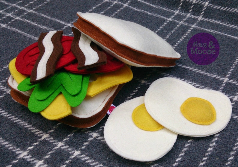 100 Wool Felt Play Sandwich. Felt Food for Play Kitchens Etsy