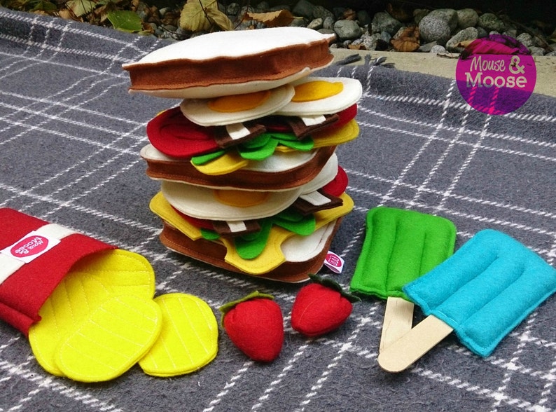 100 Wool Felt Play Sandwich. Felt Food for Play Kitchens Etsy