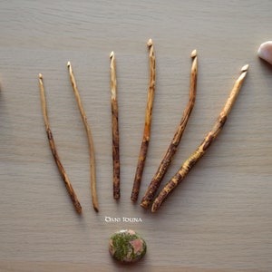 Conifer wood crochet hooks / Unique pieces image 1