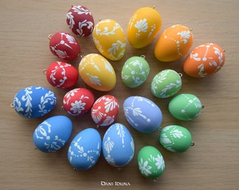 Hand painted wood Easter eggs, big sets - Indoor decoration