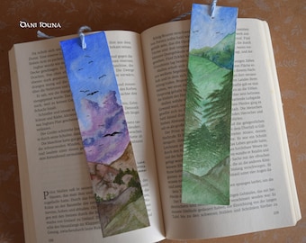 Original watercolor bookmark set