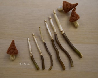 Willow wood crochet hooks / Unique pieces