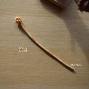 Hairpin made of wood, natural Hairpin Cherry