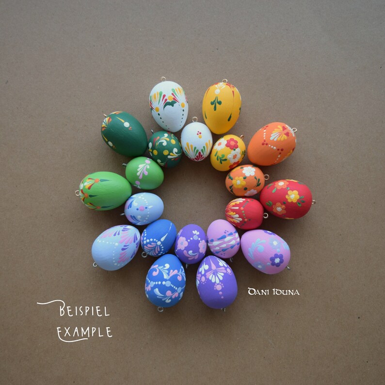 Hand Painted Wood Easter Eggs for Indoor Decoration for - Etsy