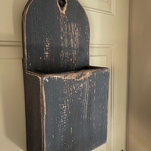 Primitive Wooden Tombstone Door Pocket - MADE TO ORDER - choose your color finish
