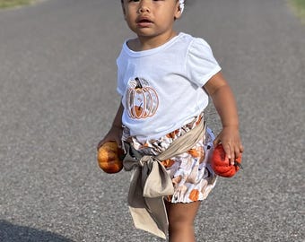 Pumpkin Bloomer and Shirt Set