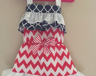 Little Girls Patriotic Romper Dress