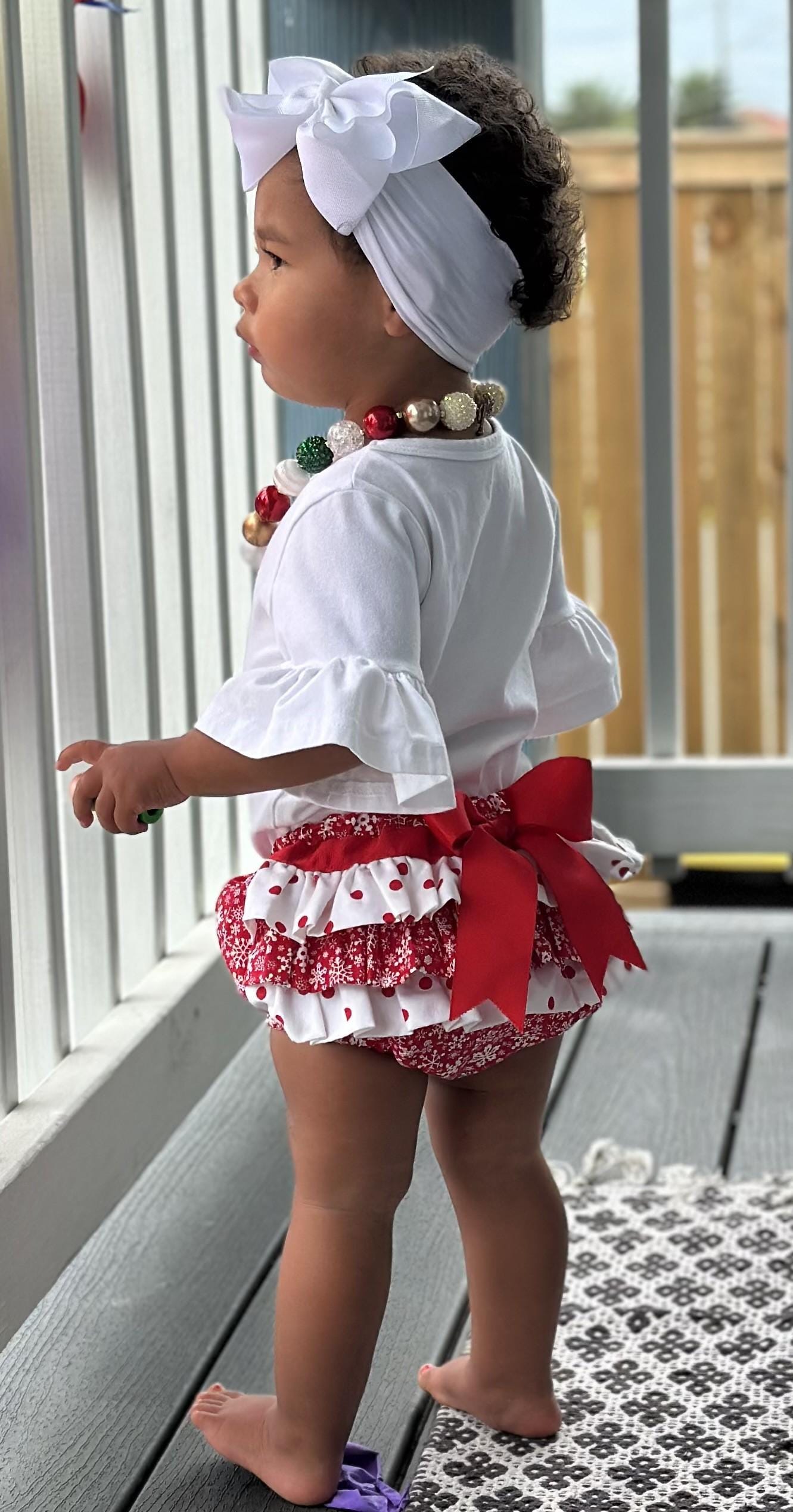 赤と白のフリルおむつカバー - Etsy 日本