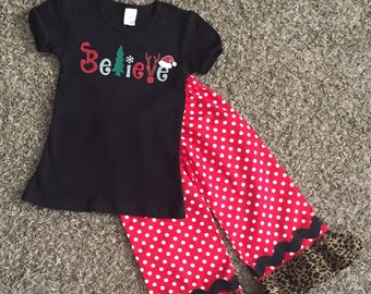 Christmas Believe Shirt and Pant Set
