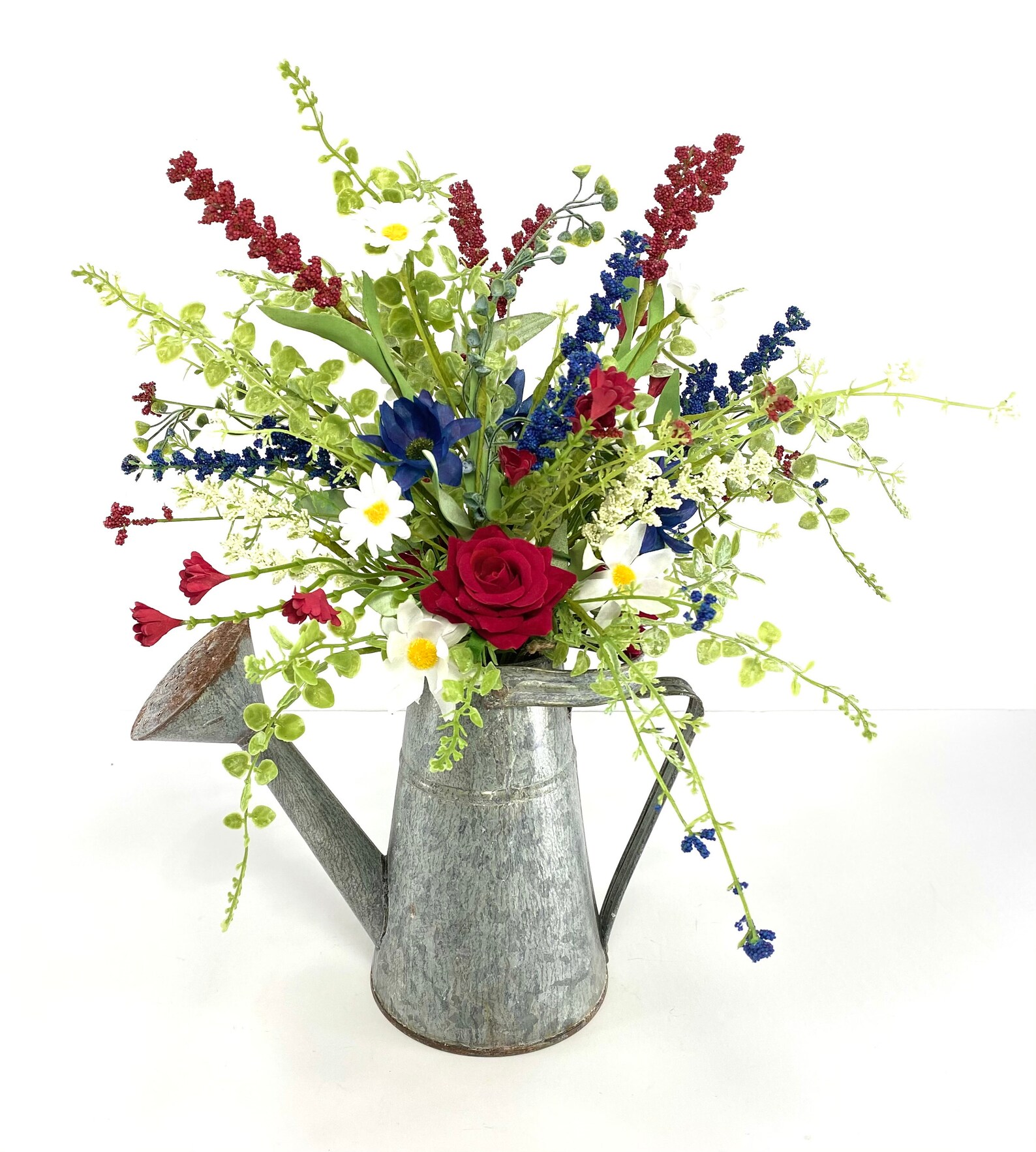 Patriotic Vase Filler Red White Blue Vase Filler Stems Etsy