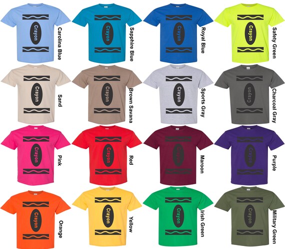 Orange Crayon Box Full Set Of Crayons Halloween Costume T-Shirt Orange Crayon Box Full Set Of Crayons Halloween Costume T-Shirt