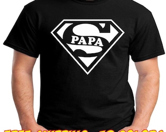 SUPER PAPA Funny Superhero Fathers Day Gift T Shirt Birthday Christmas Gifts