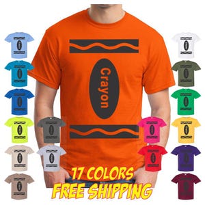 Orange Crayon Halloween Family Costume T-Shirt Orange Crayon Halloween Family Costume T-Shirt