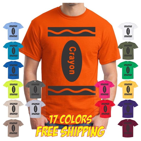 Orange Crayon Halloween Couple Friend Group Costume T-Shirt Orange Crayon Halloween Couple Friend Group Costume T-Shirt