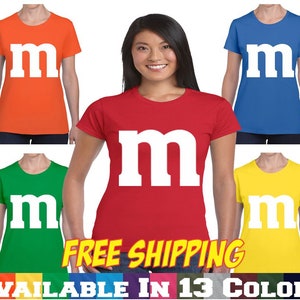 M&M T shirt M and M T shirt Halloween Costume Ladies Junior Fit T Shirt Tee image 1